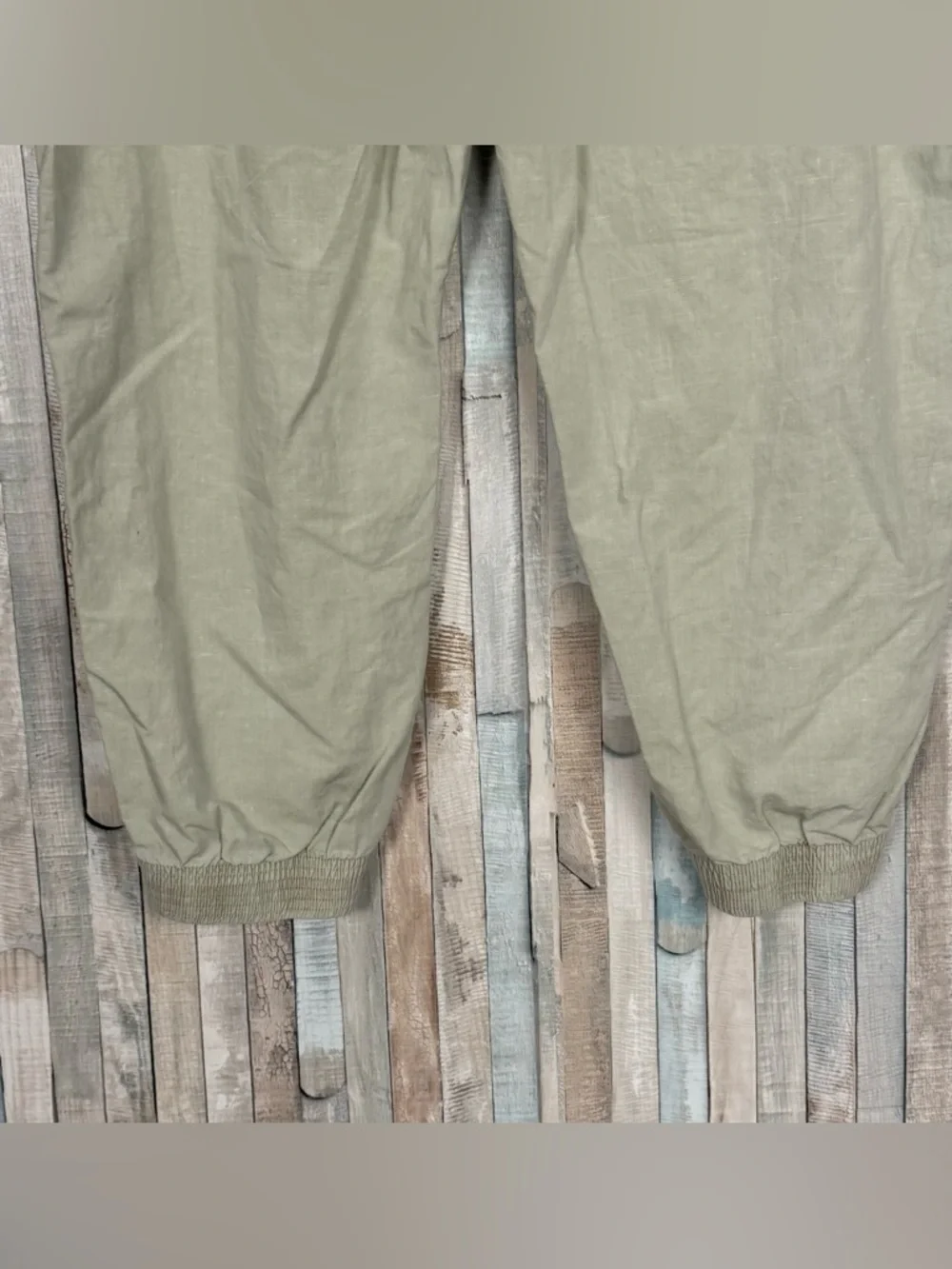 Zara 10 Cotton & Linen Trouser Pants Paperbag High Waist Spring Baggy Carrot Leg